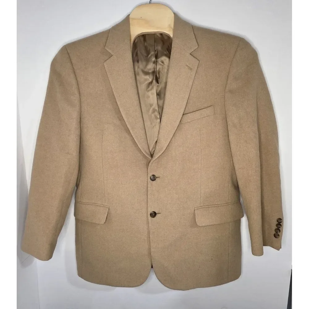Jos A Bank‎ Mens Size 43R 100% Camel Hair Blazer